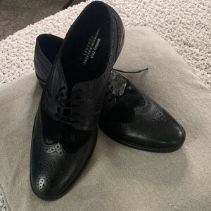 Giorgio Brutini Black Leather & Suede Wingtip Oxfords